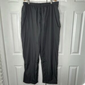 Lands' End Windbreaker Pants Black  L 36-38 Lightweight Mesh Lined Zip‎ Ankle